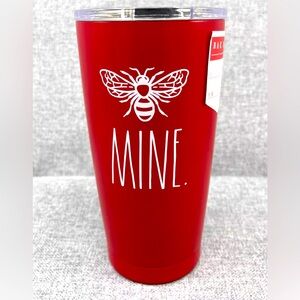 NEW Rae Dunn Bee Mine Insulated Stainless Steel Red Travel Tumbler with Lid